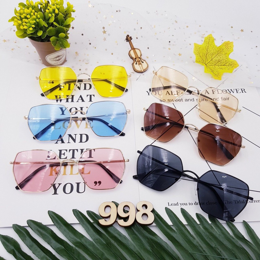 [Mã FARSST20K giảm 10K đơn 20K] Mắt kính unisex hàn quốc cao cấp💖FREESHIP💖gọng kính mát nữ hot trend sang chảnh AH998