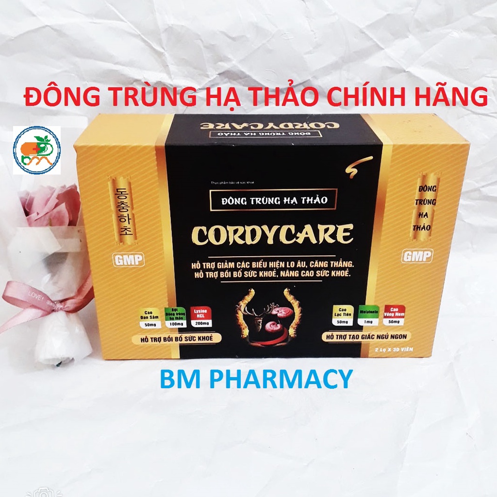 Viên uống ĐÔNG TRÙNG HẠ THẢO CORDYCARE, hỗ trợ tạo giấc ngủ ngon, hỗ trợ bồi bổ sức khỏe và tăng sức đề kháng cho cơ thể