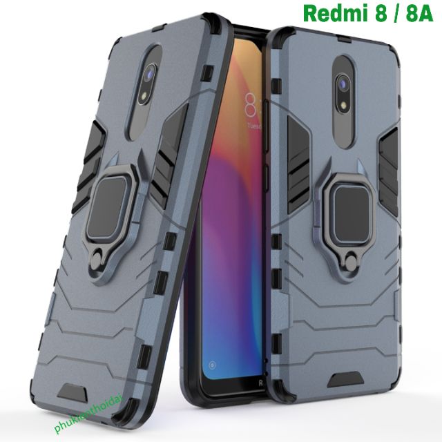 Ốp lưng Xiaomi Redmi 8 / 8A / Redmi 9A / Redmi 10 / Redmi A1 Iron Man Iring chống sốc cao cấp giá đỡ xem phim