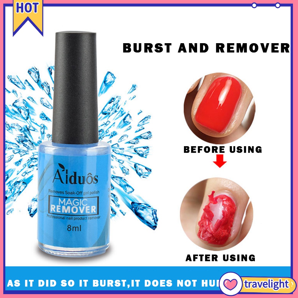 (Travelight) Nước tẩy sơn móng gel UV acrylic 8/15ml Aiduos