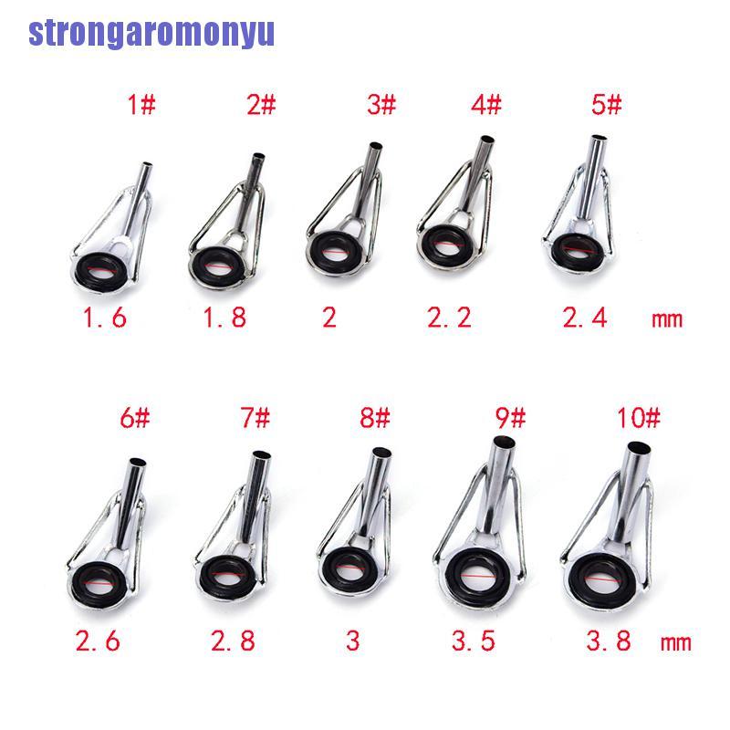 (Hàng Mới Về) Bộ 80 Khoen Cần Câu Cá 10 Kích Cỡ Bằng Thép Màu Đen