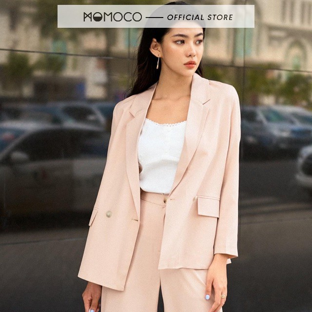 [Mã FAMALLT5 giảm 15% đơn 150k] Áo Blazer MOMOCO Dáng Suông M2674 + Quần Không Ly M2695