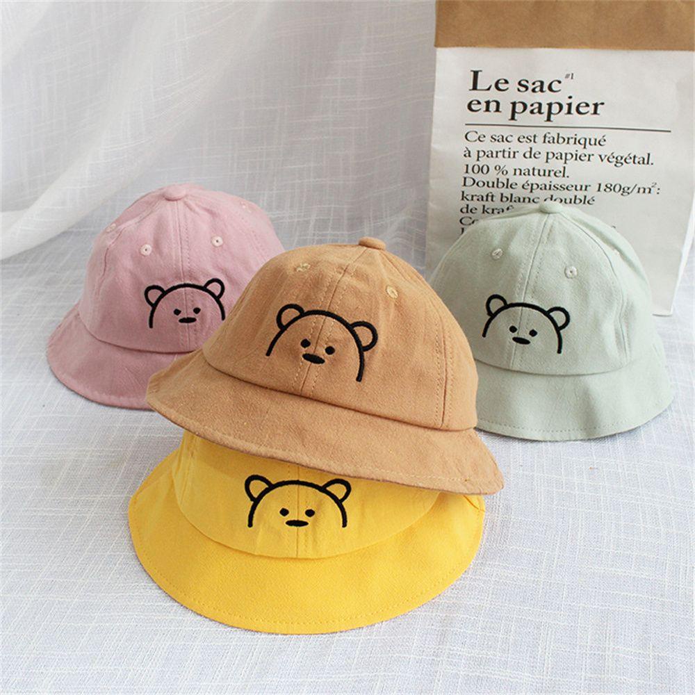 Mũ Bucket Chất Liệu Cotton Họa Tiết Hoạt Hình Thời Trang Xuân Hè Cho Bé