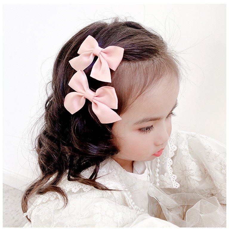 Bộ 2 kẹp tóc hình nơ phong cách xinh xắn cho bé gái