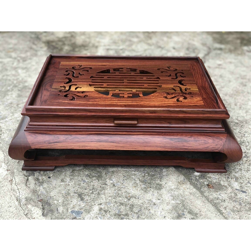 Khay trà chân cong phòng khách chữ nhật 47x37 cao 15cm