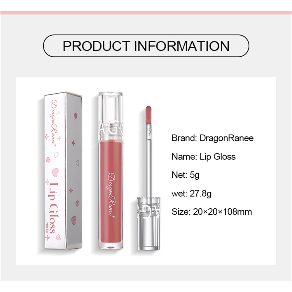 Chứng Khoán sẵn sàng RỒNG RANEE Lipstick Lip Cream lâu dài không thấm nước Lip Tint Liptint Matte Lip Nước Đất Sét Glass Lip Gloss COD