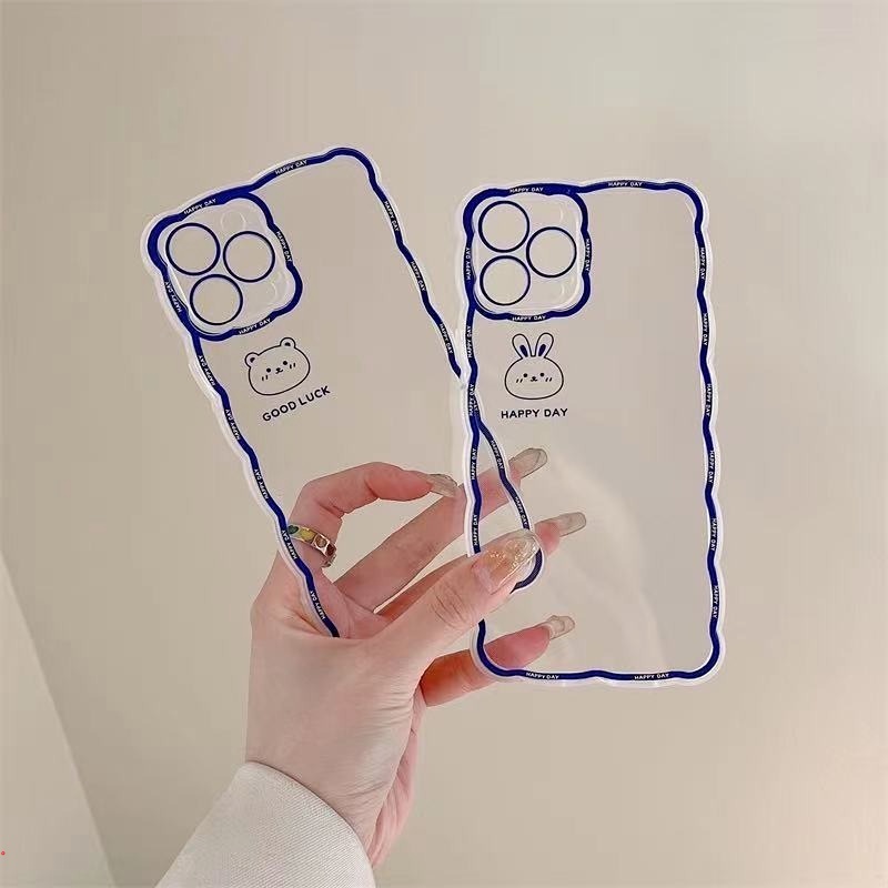 Ốp Điện Thoại TPU Mềm Chống Rơi Họa Tiết Gấu / Thỏ Dễ Thương Cho Iphone 11 12 13 Pro Max 6 7 8 Plus Xr X Xs