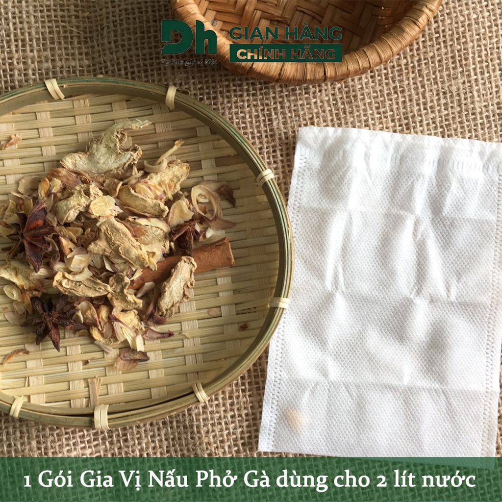 Gia vị nấu phở gà Natural DH Foods nêm sẵn thành phần tự nhiên gói 20gr