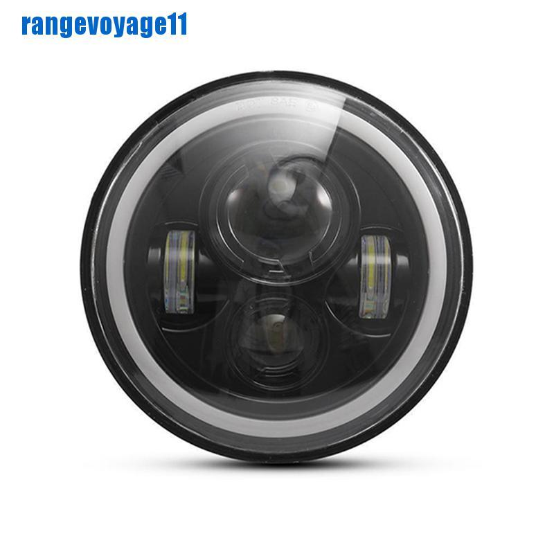 Đèn pha led tròn 7Inch 75W chùm cao/ thấp cho xe mô tô 97-18 JK TJ LJ Wrangle