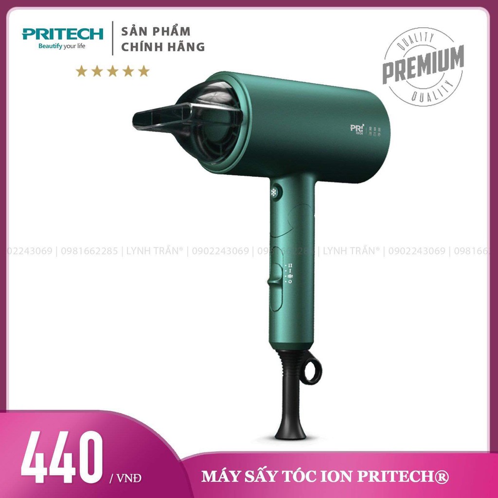 Mấy sấy tóc ion gập gọn Pritech®