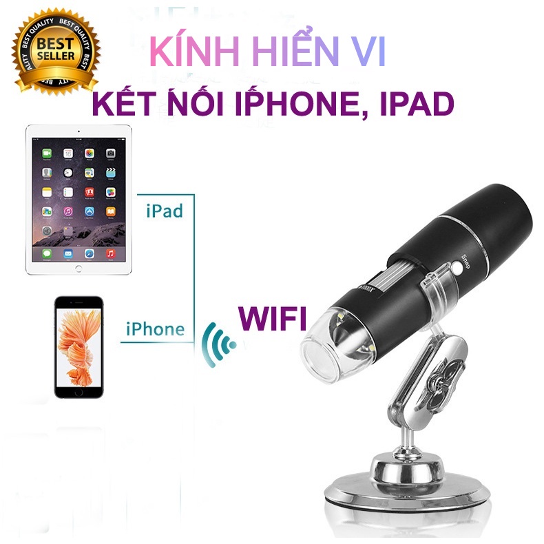 Kính hiển vi điện tử kết nối IPHONE, IPAD phóng đại 1000X Digital Microscope