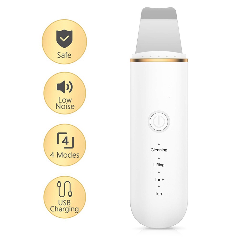 Máy chà da mặt SUOLAER loại bỏ mụn đầu đen siêu âm RF EMS chăm sóc làn da