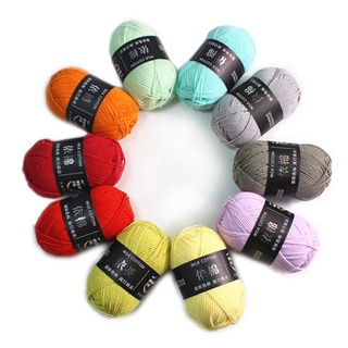 Cuộn len đan sợi cotton mịn 4 lớp