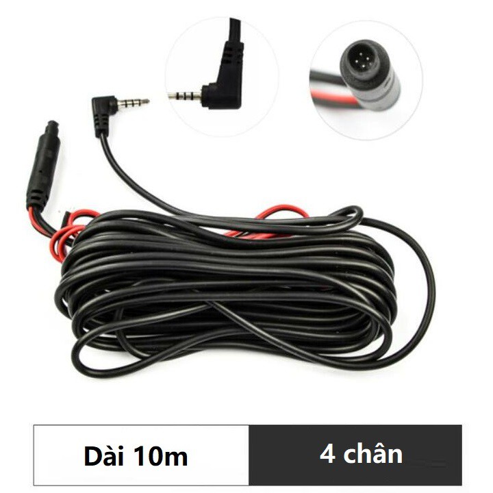 Dây 10m kết nối camera hành trình và camera lùi, jack 2.5mm, 4 chân | WebRaoVat - webraovat.net.vn