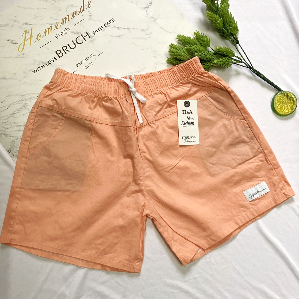 [ Xả hàng ] Quần đùi nữ từ 40kg-44kg Quần sọt vải kaki Lưng Thun - QU06