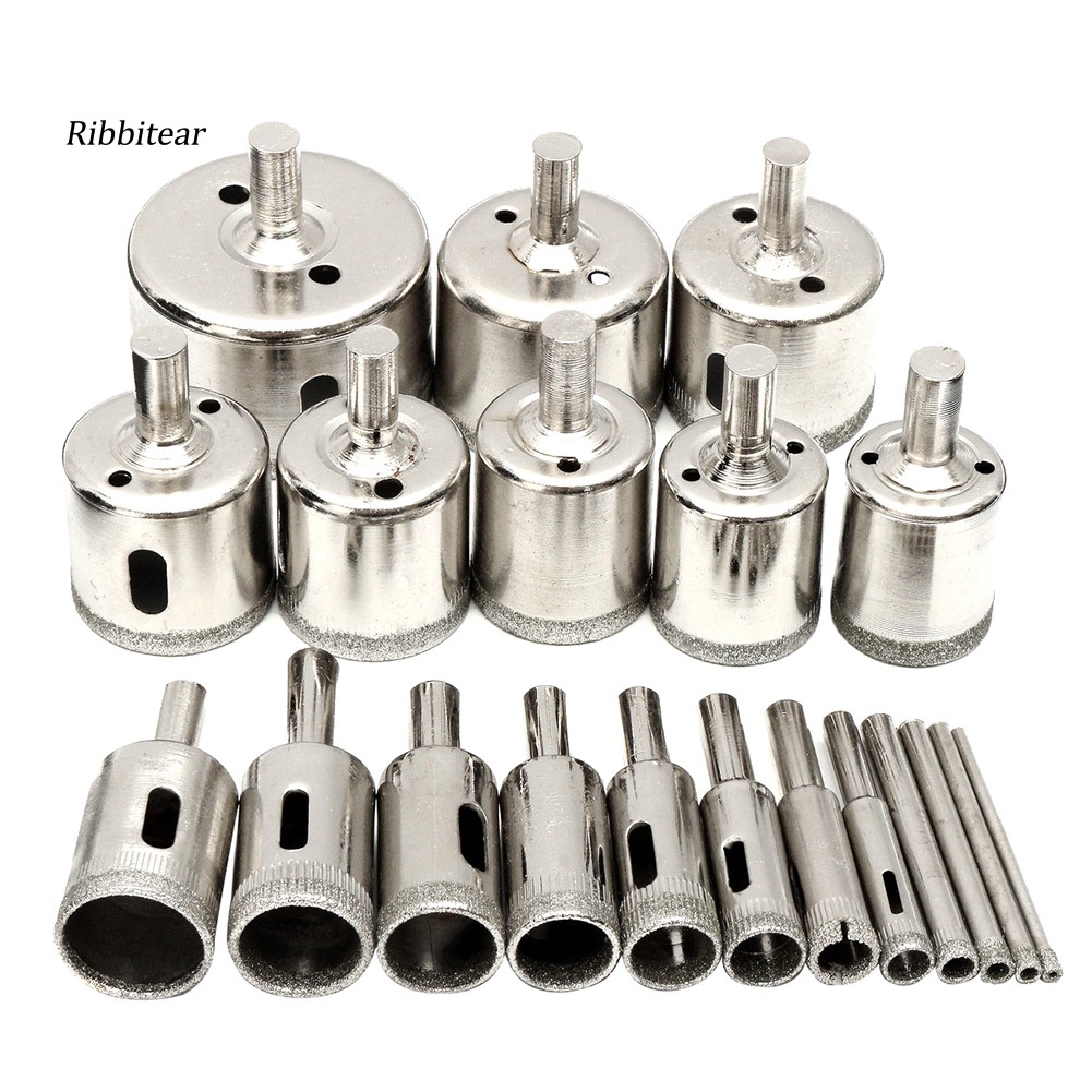 Bộ 20 Mũi Khoan Kính Đá Hoa Cương 3-50mm Chất Lượng Cao