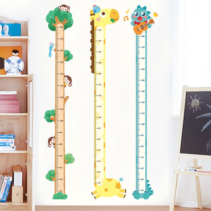 Miếng Dán Tường Đo Chiều Cao Hình Hoạt Hình Cho Bé