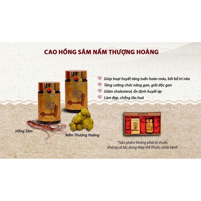 [HÀNG MỚI VỀ] Cao Hồng Sâm Nấm Thượng Hoàng Hàn Quốc