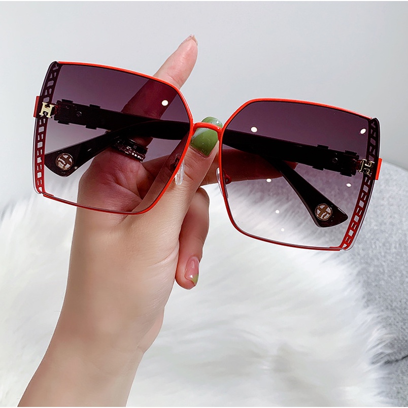 (KIQI-FASHION) COD Kính Mát Gọng Vuông Chống Tia Uv400 Thời Trang Hàn Quốc Chất Lượng Cao