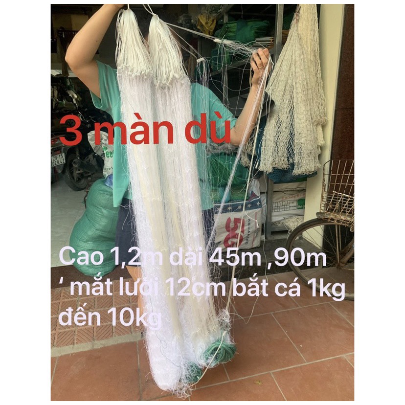 Lưới dù 3 màn , lưới đánh bắt cá , lưới 3 màn