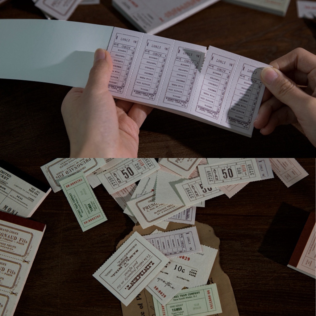 Bộ 40 tấm giấy note giấy ghi chú mẫu vé và phiếu