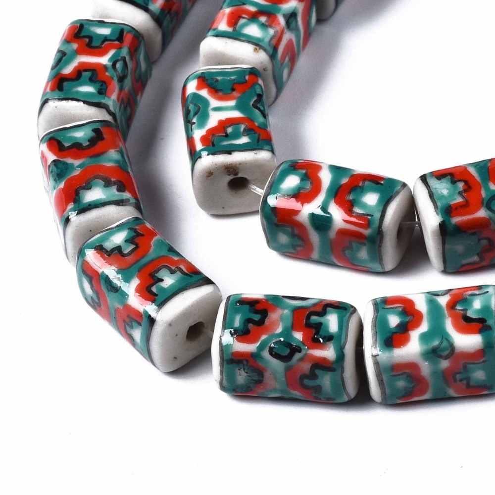 Chuỗi Hạt Gốm Sứ Handmade 1 Sợi Hình Chữ Nhật/Hoa Hồng/Oval/Ngôi Sao/Trái Tim/Hoa Hồng Làm Trang Sức Thủ Công