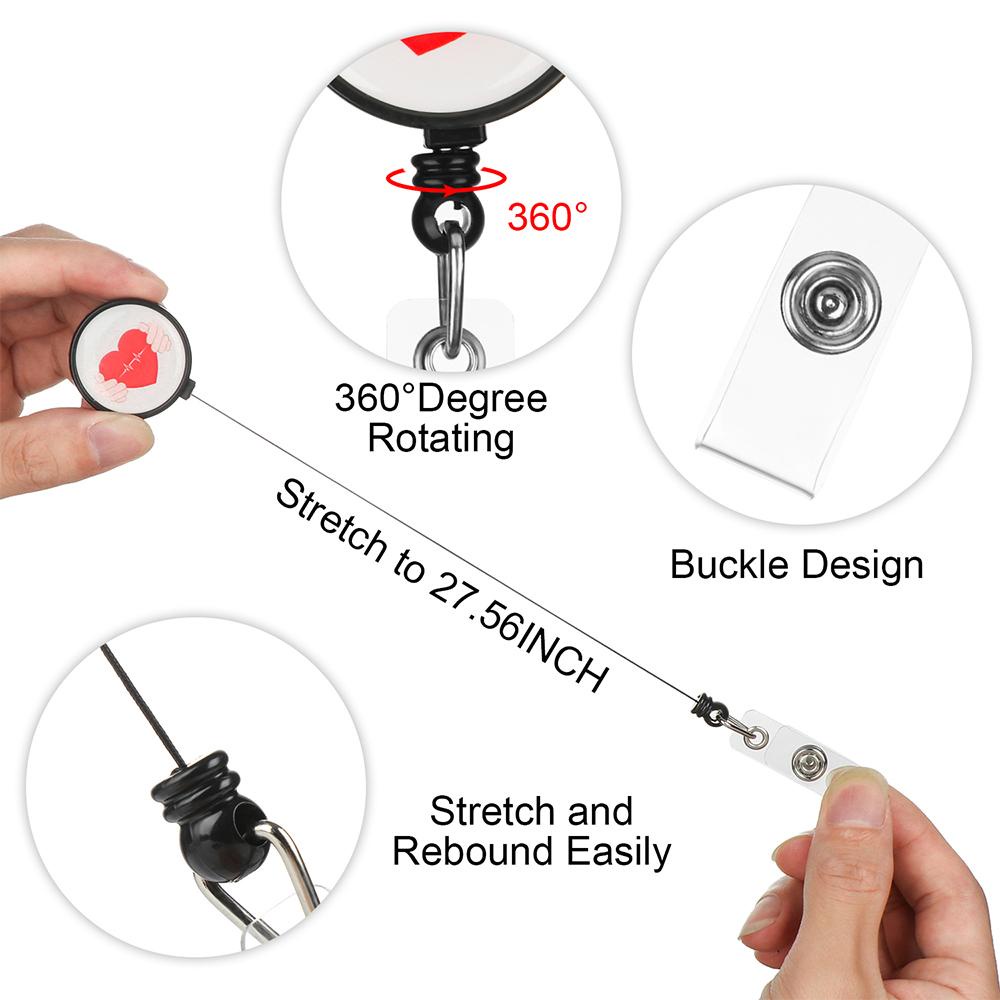 SUMU Khóa Cuộn Dây Thẻ ID / Huy Hiệu Văn Phòng Có Thể Thu Gọn Tiện Dụng