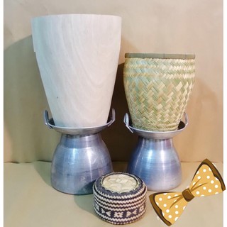 Chõ đồ xôi bằng gỗ Dân tộc Thái (tặng 1 cóong đựng xôi khi mua set chõ+nồi)