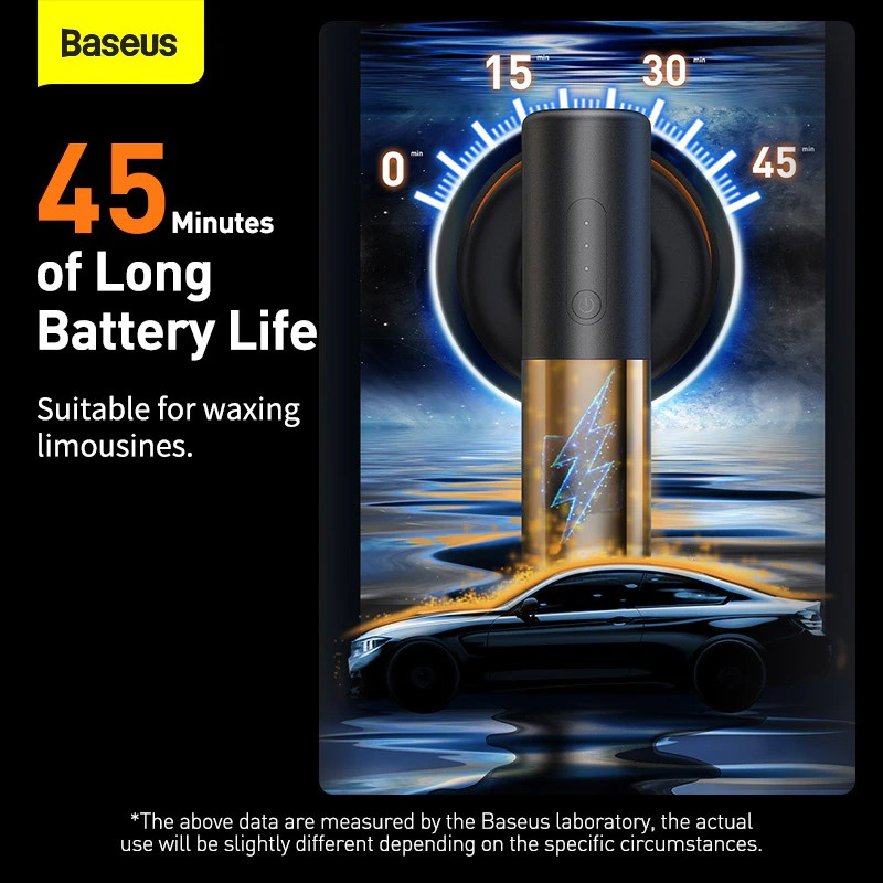 Máy Đánh Bóng Xe Hơi Ô Tô Không Dây Baseus Quay 3800 Vòng/phút Pin 4000mAh Sử Dụng 45 phút - TopLink