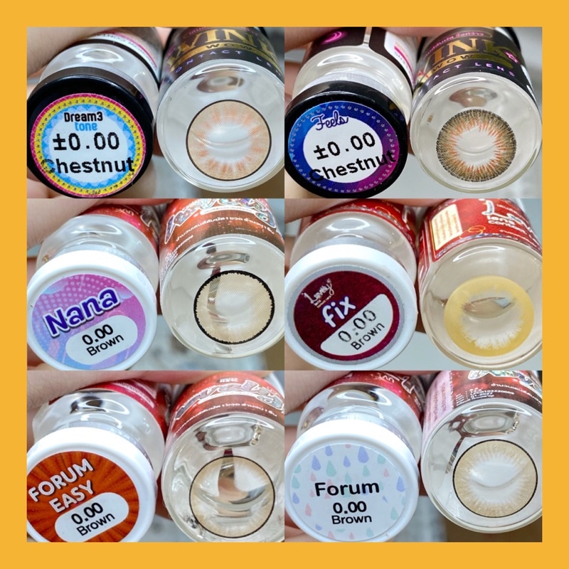 50 mẫu lens Nâu_Brown Hot size Giãn To_Kính giãn tròng to_Sam Eyes(FREE SHIP)