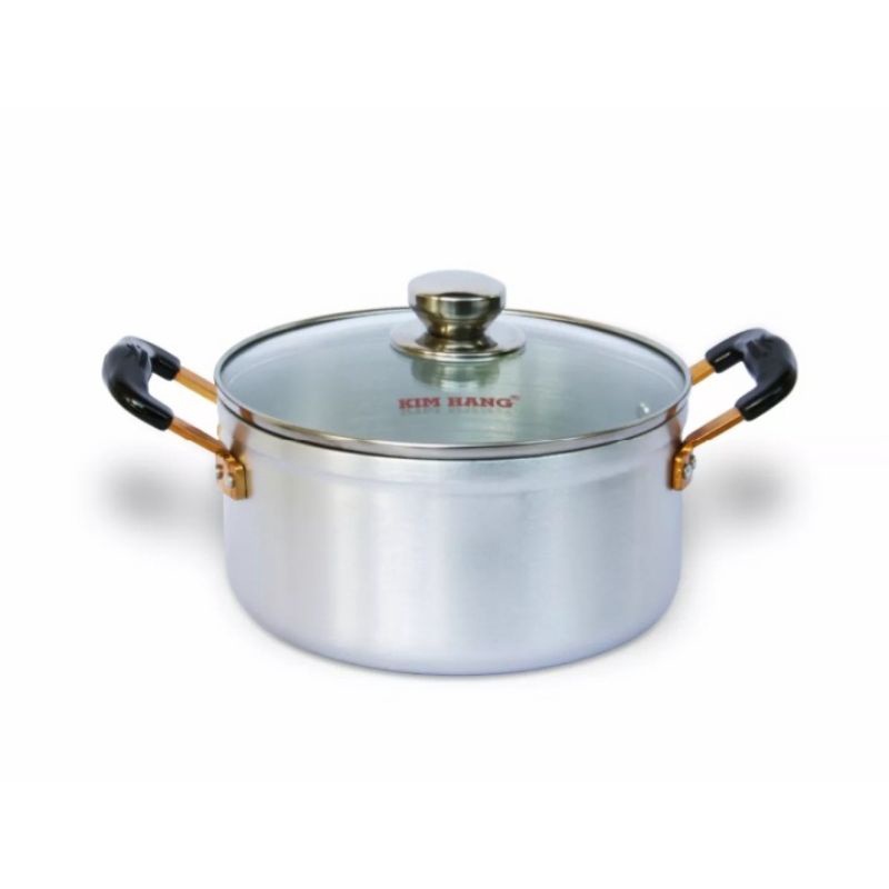 Nồi nhôm Nắp Kiến Kim Hằng Nấu Được Bếp Từ ( size 16 18 20 22 24 26 28 30)