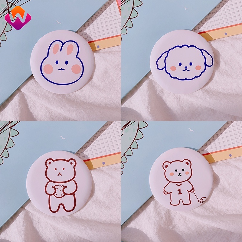 Gương Trang Điểm Mini Hình Tròn Dễ Thương Cho Nữ