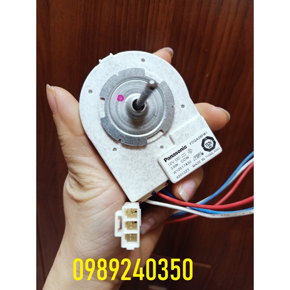 Motor quạt đúc sứ tủ lạnh Panasonic DC12V - 3,6W 3 dây LOẠI TỐT
