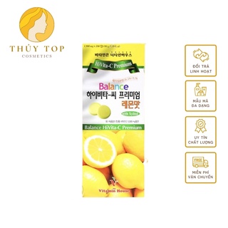 Kẹo Ngậm Vitamin C Balance Hương Chanh Xylitol Hàn Quốc Cung Cấp Vitamin Ngăn Ngừa Bệnh Tim Mạch Tăng Cường Hệ Miễn Dịch