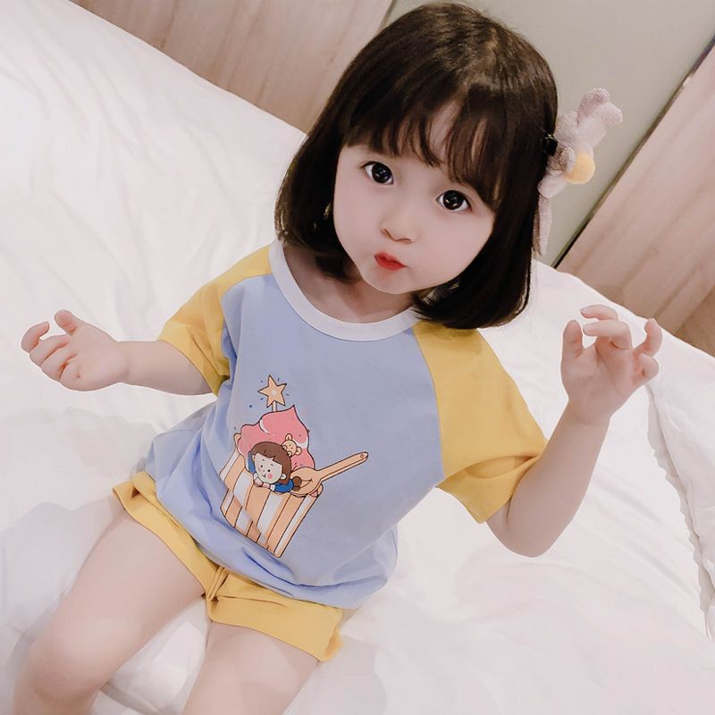 Bộ Cộc Tay Bé Gái 8-18kg Chất Coton Siêu Mềm Mát hàng Minky Mom Quần Áo Trẻ Em Hè 2021-6