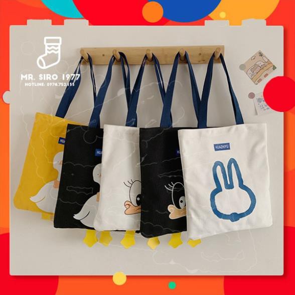 [THSP56] Túi tote Vải canvas mềm Đẹp Cực Hot đựng vừa a4 Happyhome[SIÊU SALE] Túi vải xinh nhiều hình