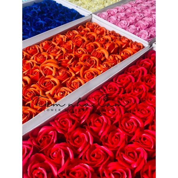 Sỉ hoa sáp thơm 3 lớp 1 hộp 50 bông hàng loại 1