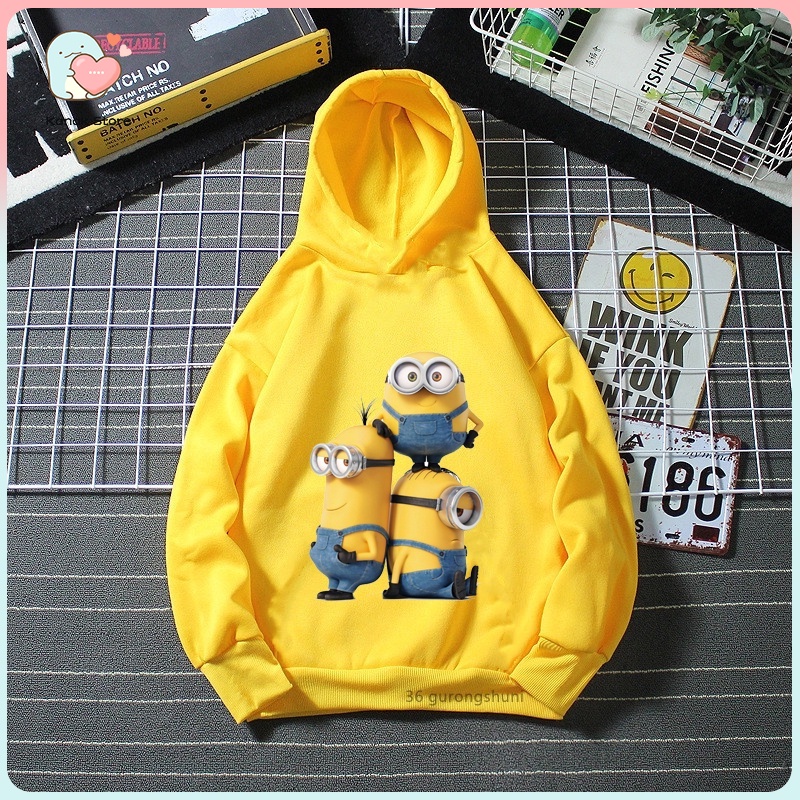 Áo hoodie in hình Minions: The Rise of Gru phong cách hip hop giản dị dành cho bé trai