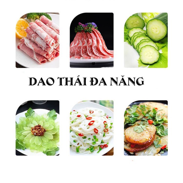 Dao thái thịt đông lạnh - Máy cắt thịt bò, rau củ quả thành lát mỏng, siêu sắc siêu bền