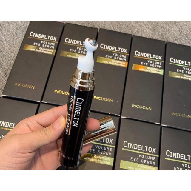 Thanh lăn xóa nhăn mắt truyền trắng Cindel Tox Volume Eye serum 15ml