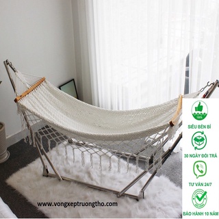 BỘ VÕNG XẾP INOX ĐAN COTTON