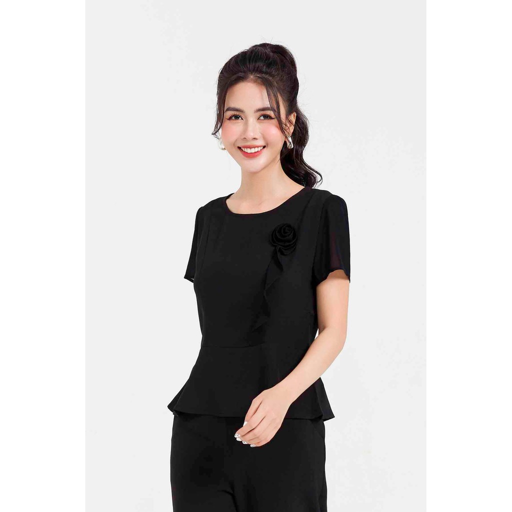 Áo peplum voan phối LAMER GBQ008 L61B21Q011 (nhiều màu)