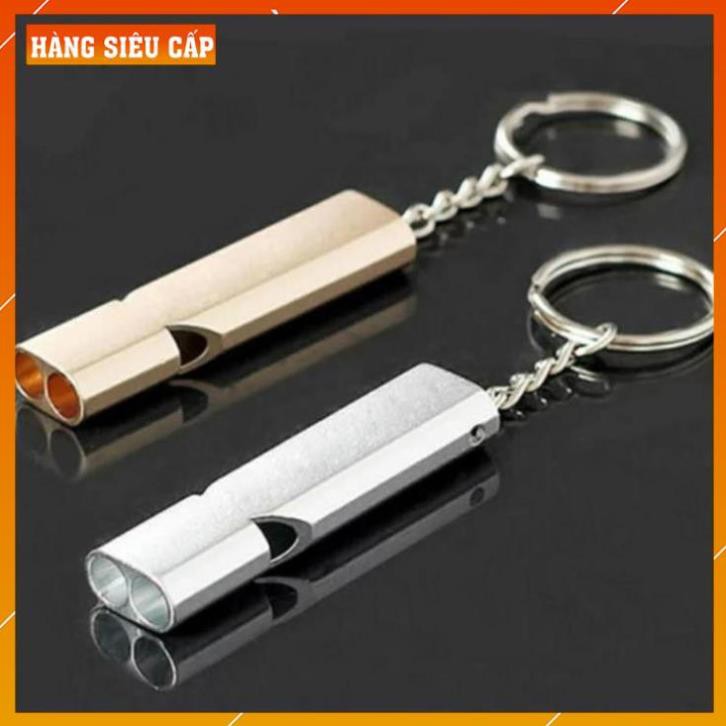 [FreeShip – hàng Auth]  Còi Đa Năng - Còi Sinh Tồn Ống Kép Móc Khóa Kim Loại | BigBuy360 - bigbuy360.vn