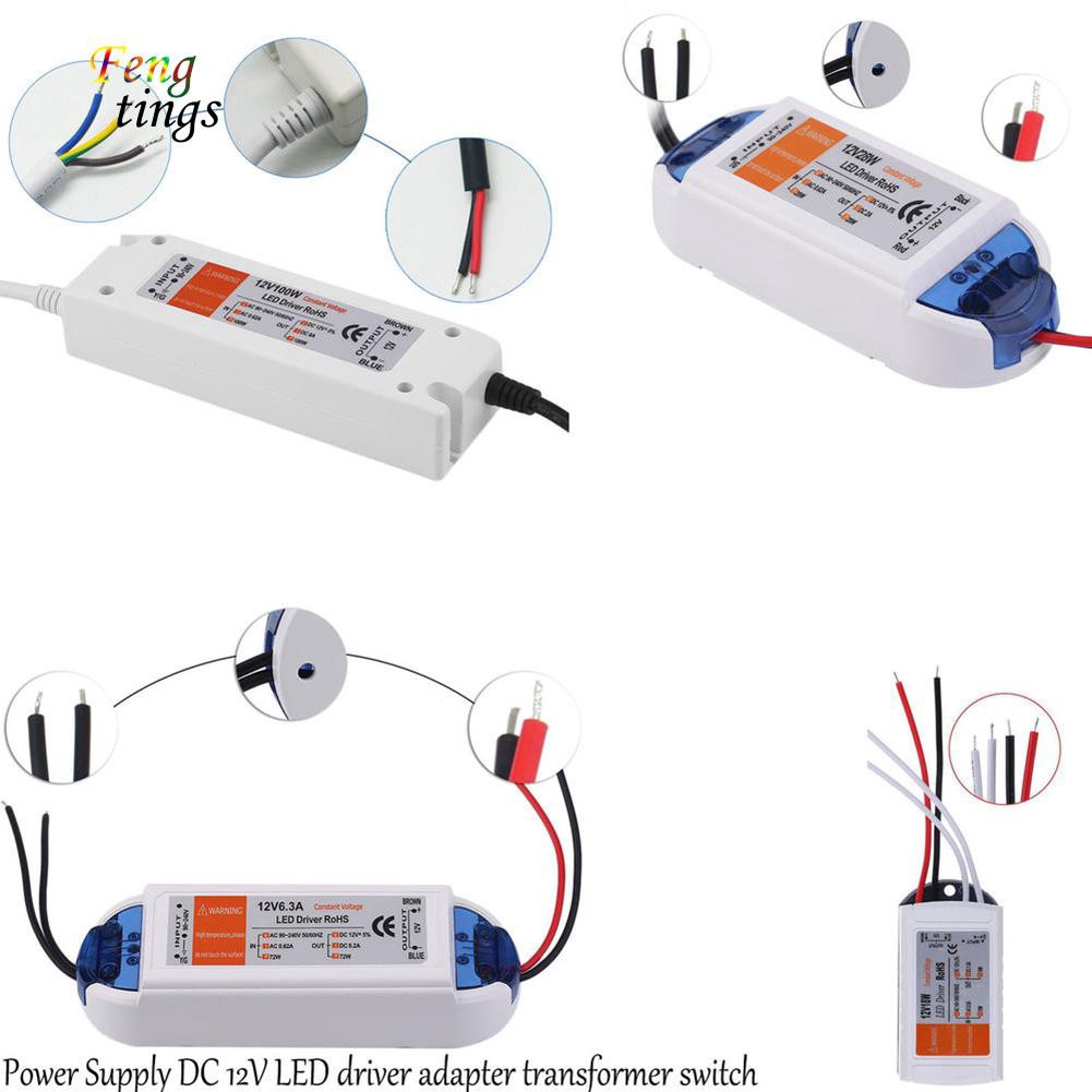 ✌ FT ✌ DC12V 18W/28W/48W/72W/100W Driver Adapter Transformer Power Supply LED Strip