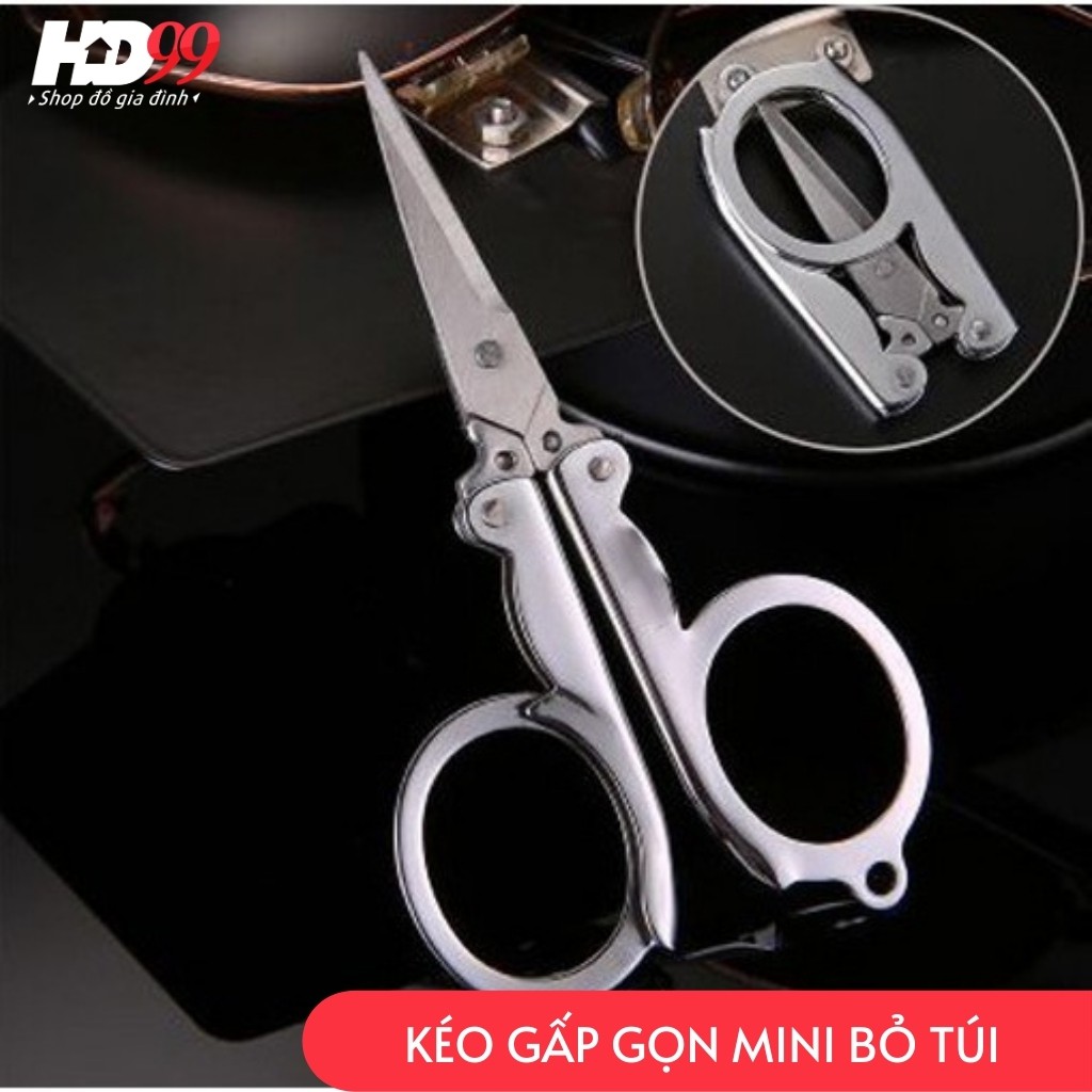 Kéo Gấp Gọn Mini Bỏ Túi HD99 Bằng Thép Không Gỉ