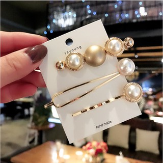Set kẹp tóc đính trai Hot trend 2019