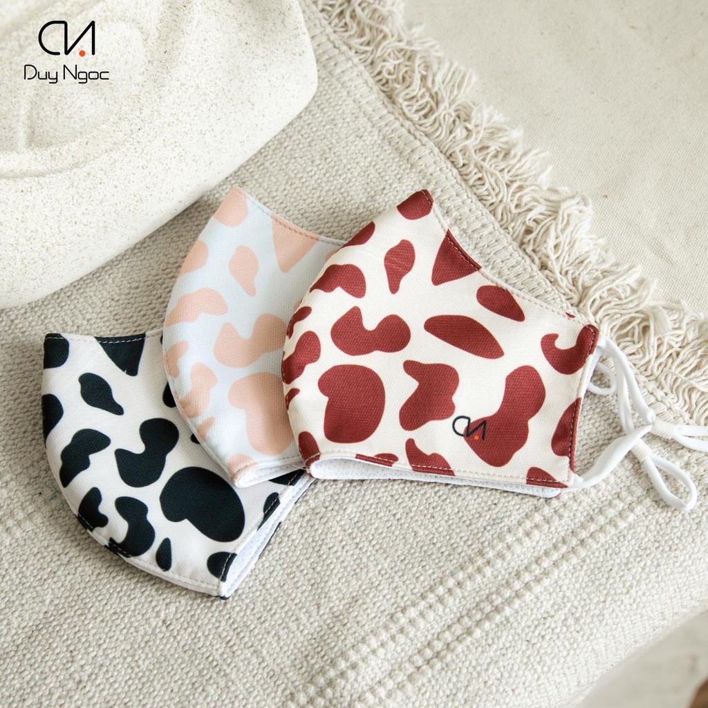 Khẩu trang Bò Sữa Hot Trend - Duy Ngọc, chất liệu Cotton cao cấp, in họa tiết Bò sữa dễ thương, màu sắc đa dạng (1335)