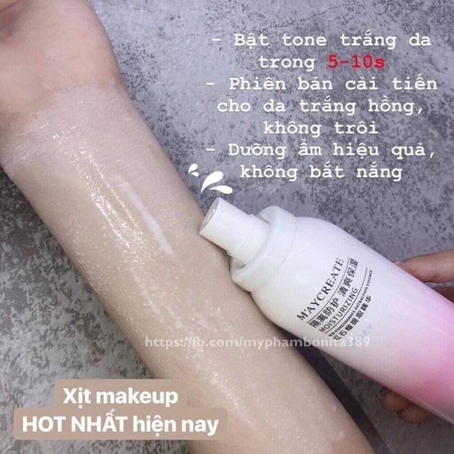 Xịt chống nắng M’aycreate Moisturizing Spray