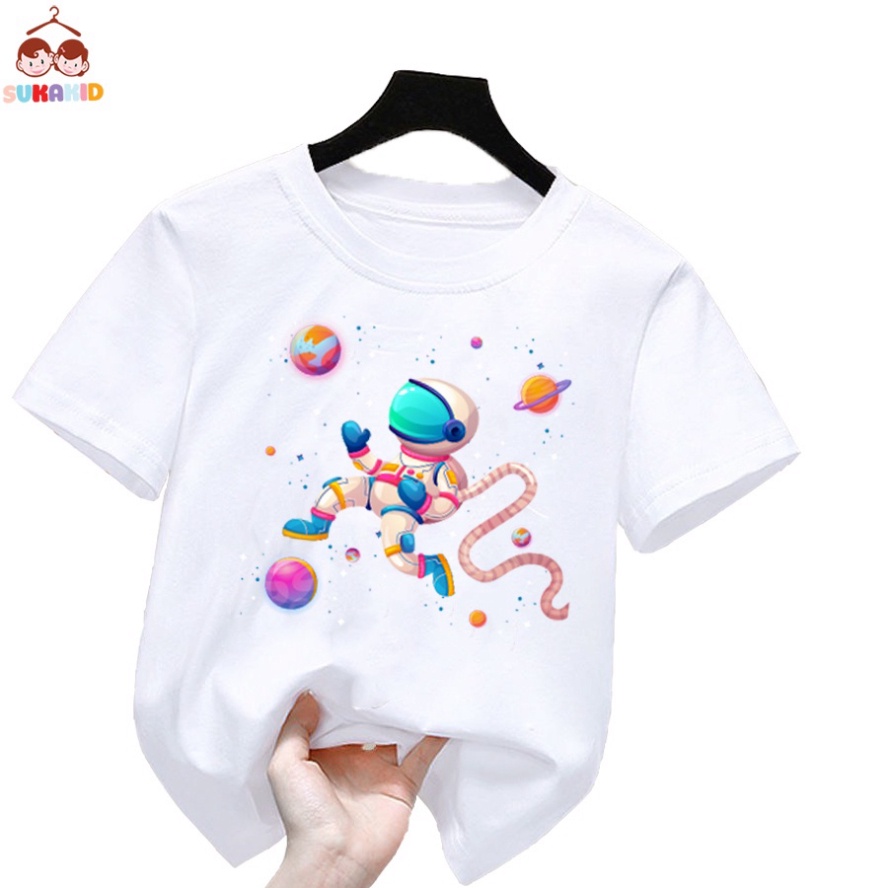 (giá sỉ ) Áo thun hình phi hành gia ngôi sao vũ trụ cho Bé trai và gái.áo cho bé từ 6kg-30kg.AL59.
