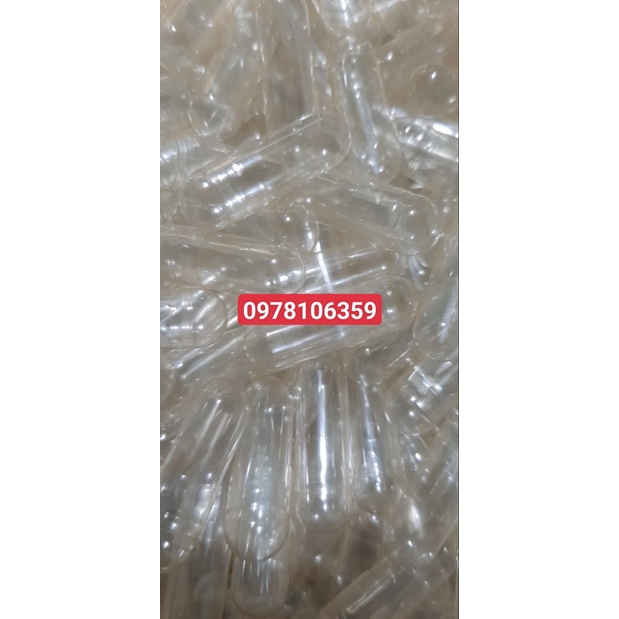 200 vỏ nang rỗng màu trong suốt, viên nang cứng, vỏ nang màu trong suốt #0